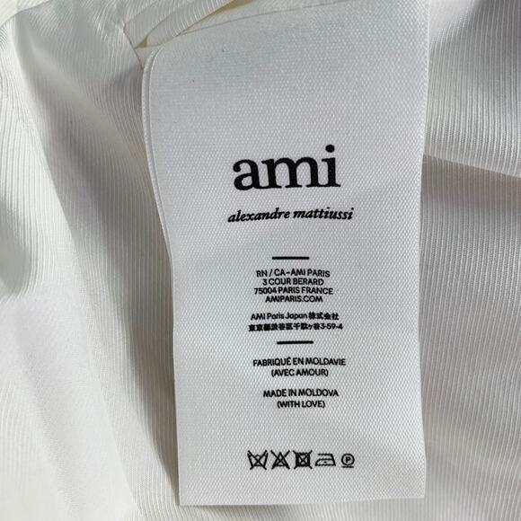 AMI by ALEXANDRE MATTIUSSI Size 34 Beige Wool Twill Double Breasted Sport Coat - Picture 9 of 10